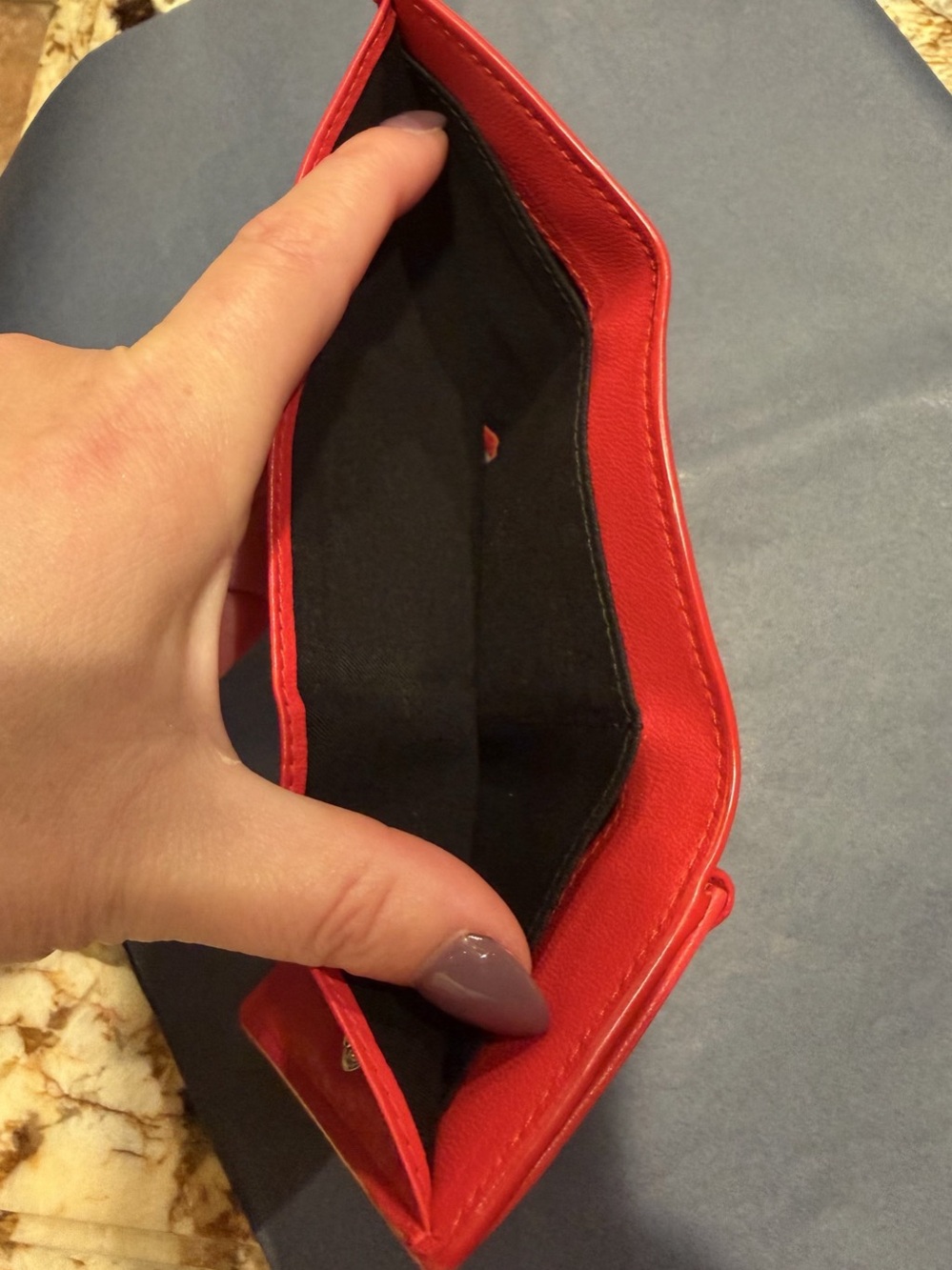 Authentic Balenciaga Red Leather Envelope Papier Wallet with Original Dusty Incl - Picture 9 of 11